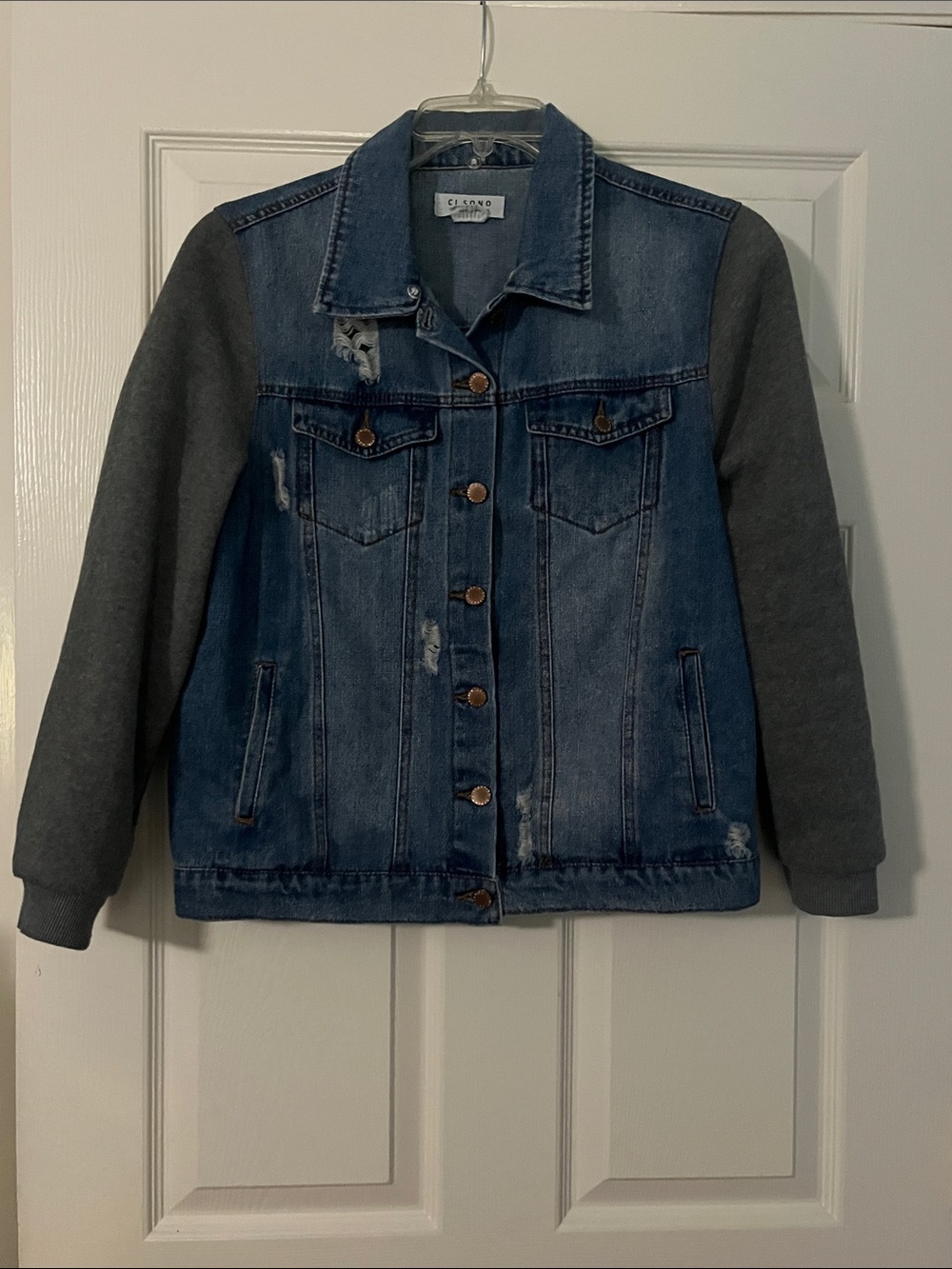 Cisono Distressed Jean & Sweat Jacket